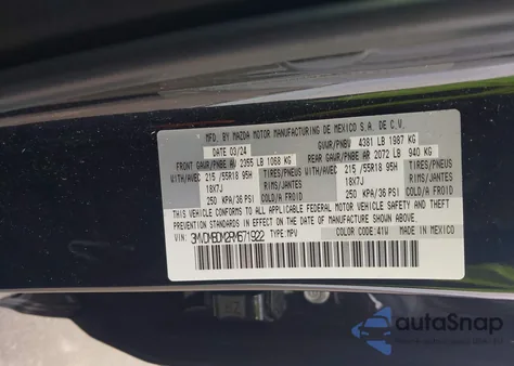 2024 Mazda Cx-30 2.5 S Premium Package z USA, uszkodzony, nr VIN 3MVDMBDM2RM671922